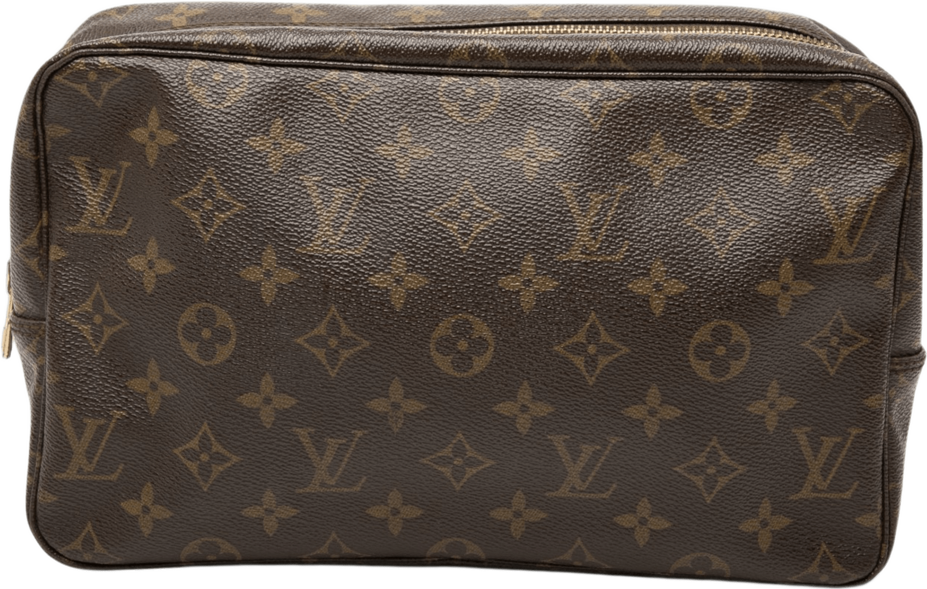 Louis Vuitton Monogram Trousse Toilette 28, från Luxclusif, i färgen brown.