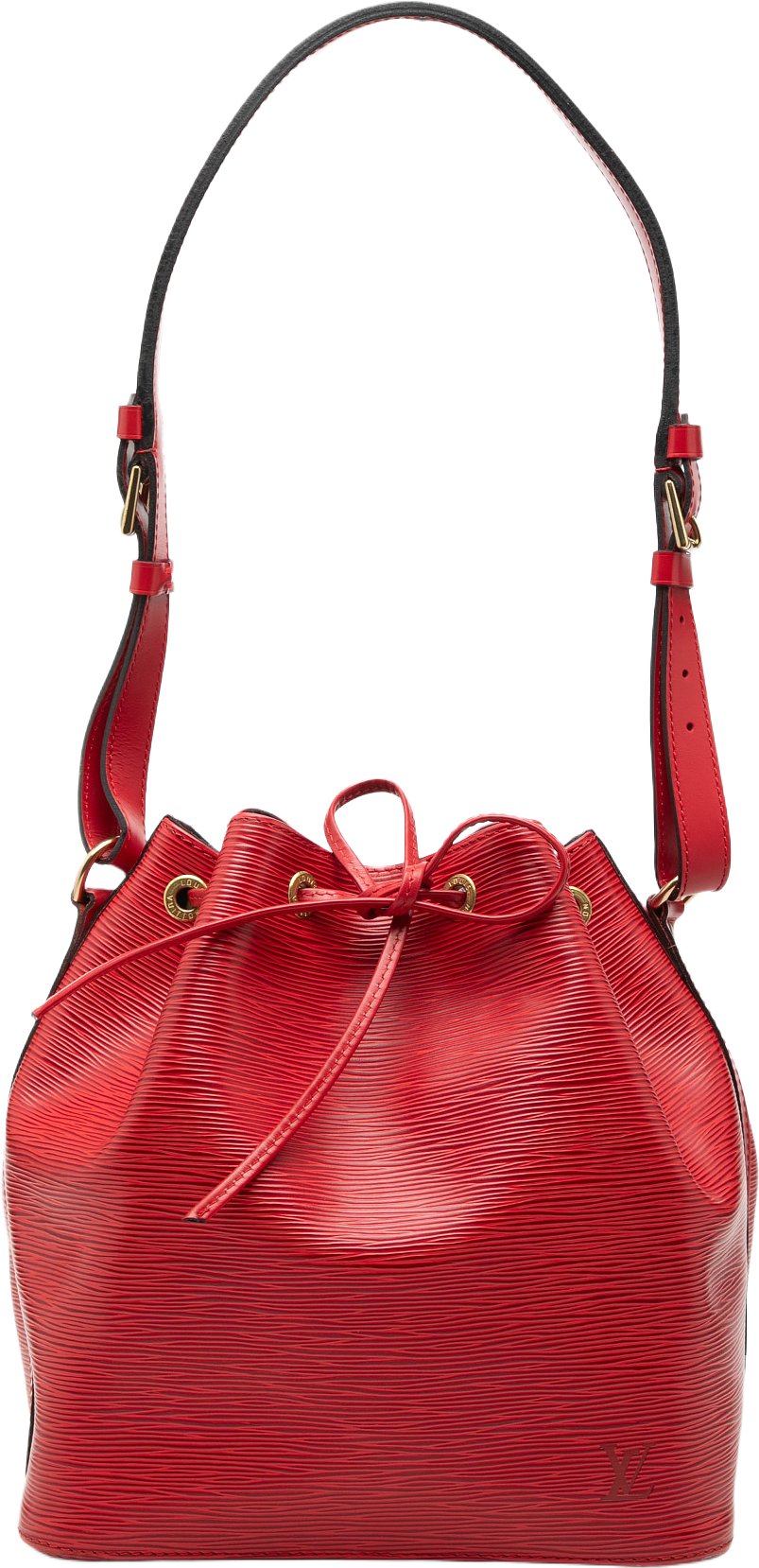 Louis Vuitton Epi Petit Noe, från Luxclusif, i färgen red.