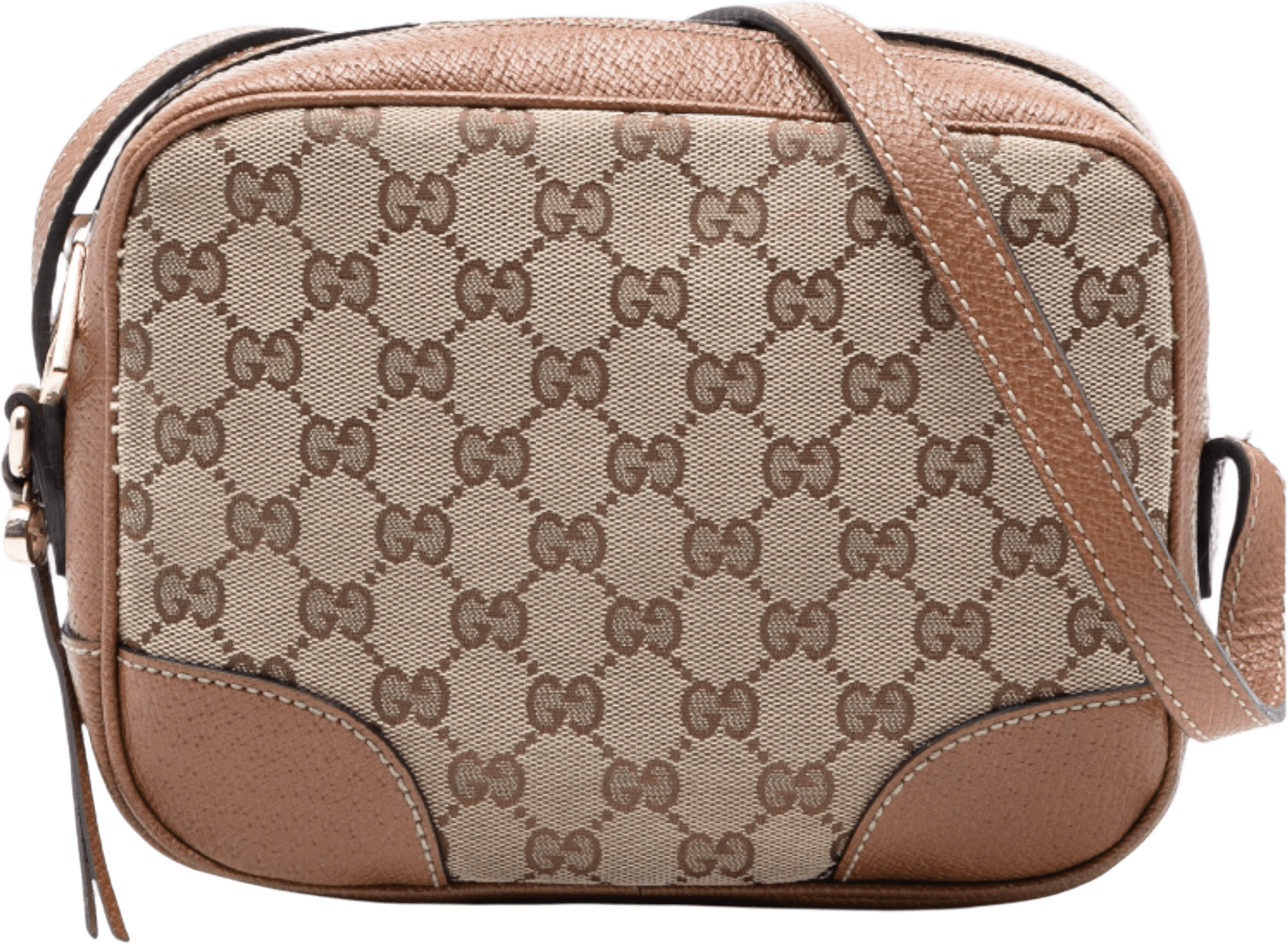 Gucci Gg Canvas Bree Crossbody, från Luxclusif, i färgen beige.