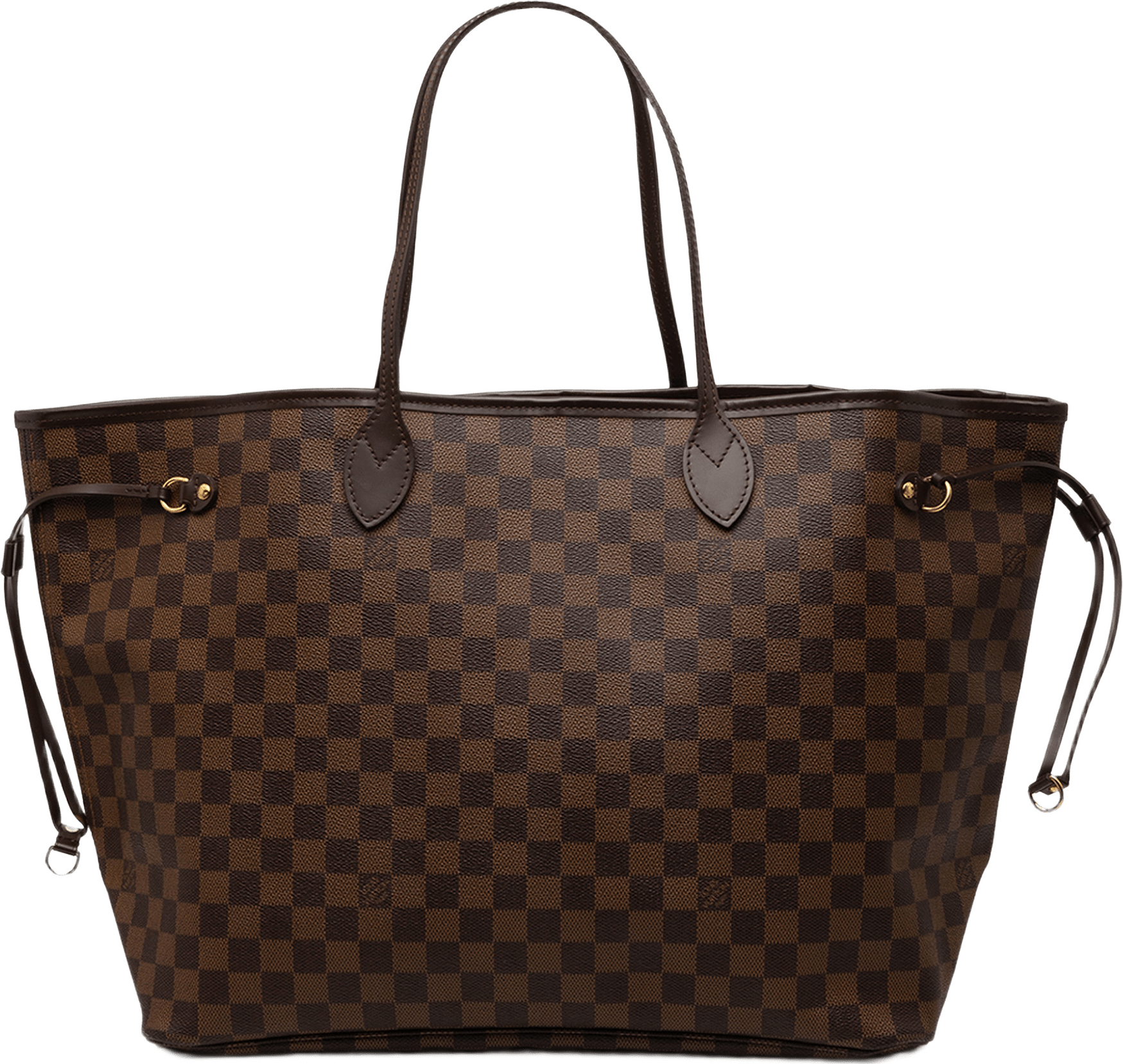 Louis Vuitton Damier Ebene Neverfull Gm, från Luxclusif, i färgen brun.