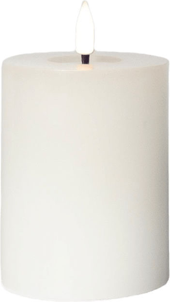 Luca Led Blockljus Ø7,5cm, från Led Nordic, i färgen white.
