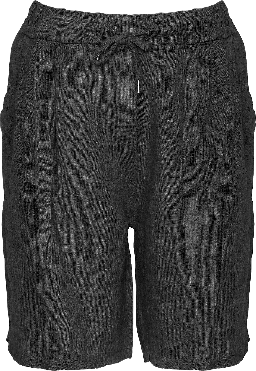 181017, Shorts, Linen - Black