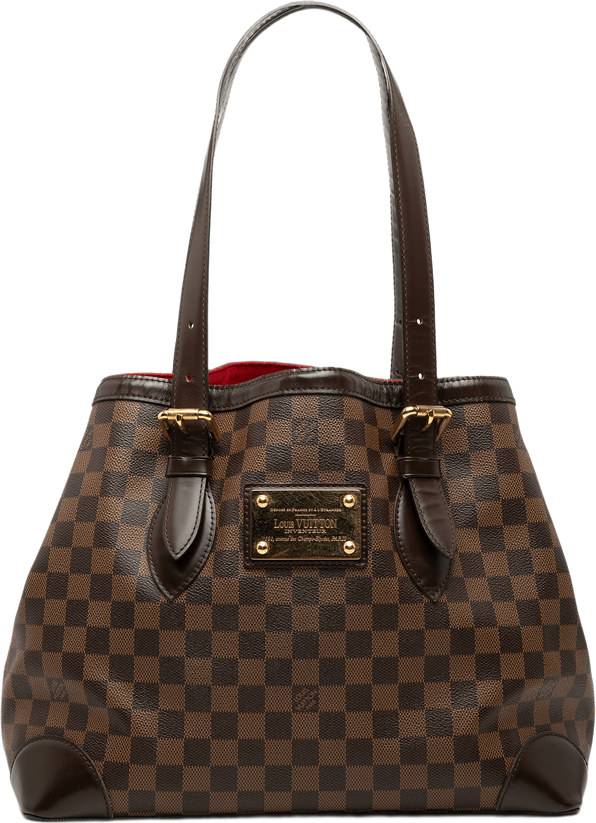 Louis Vuitton Damier Ebene Hampstead Mm, från Luxclusif, i färgen brun.