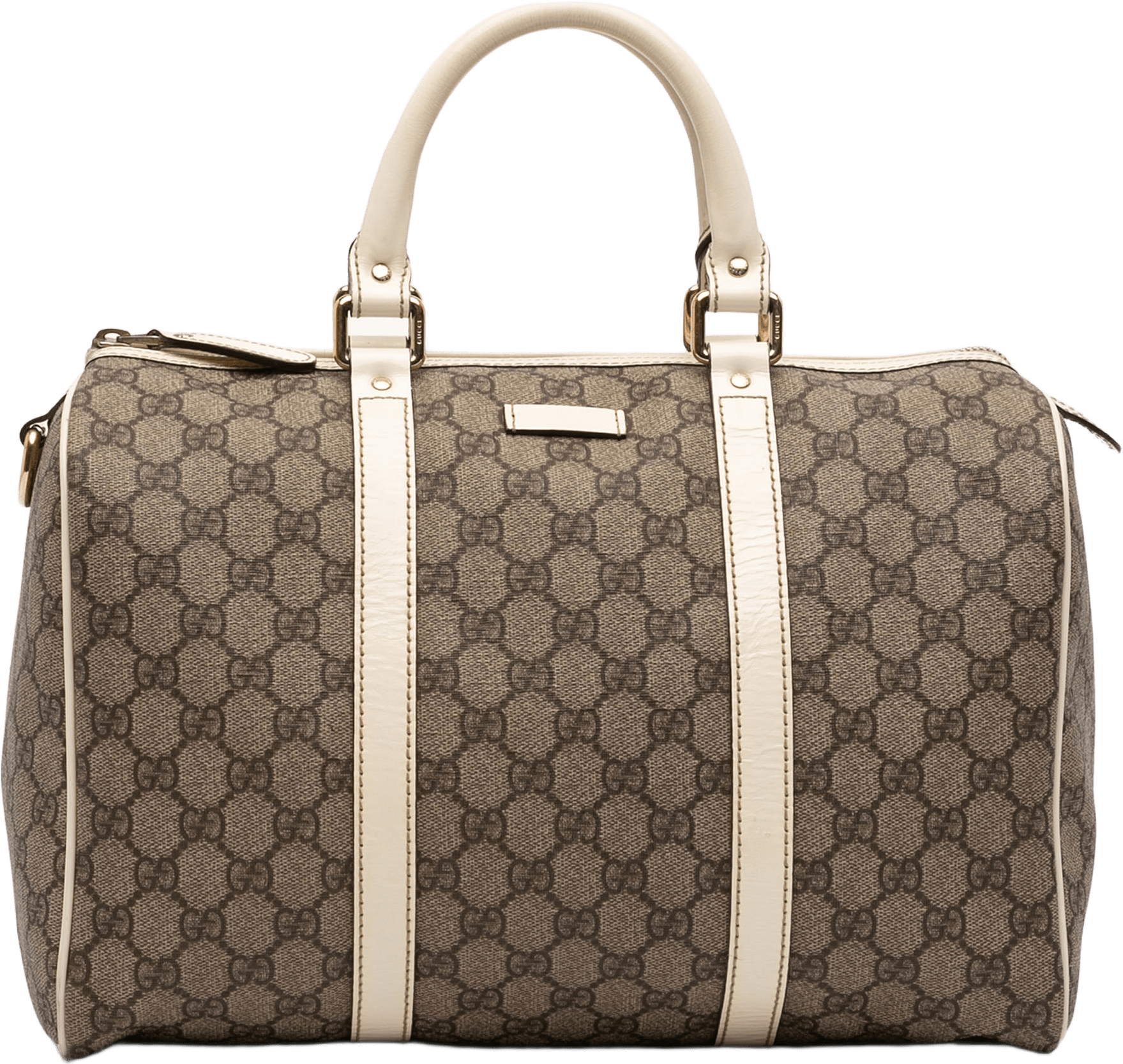 Gucci Medium Gg Supreme Joy Boston Bag, från Luxclusif, i färgen beige.