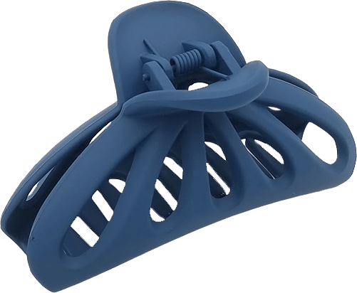 Gummerad Hårklämma Solfjäder 10 Cm, från Complement, i färgen navy.