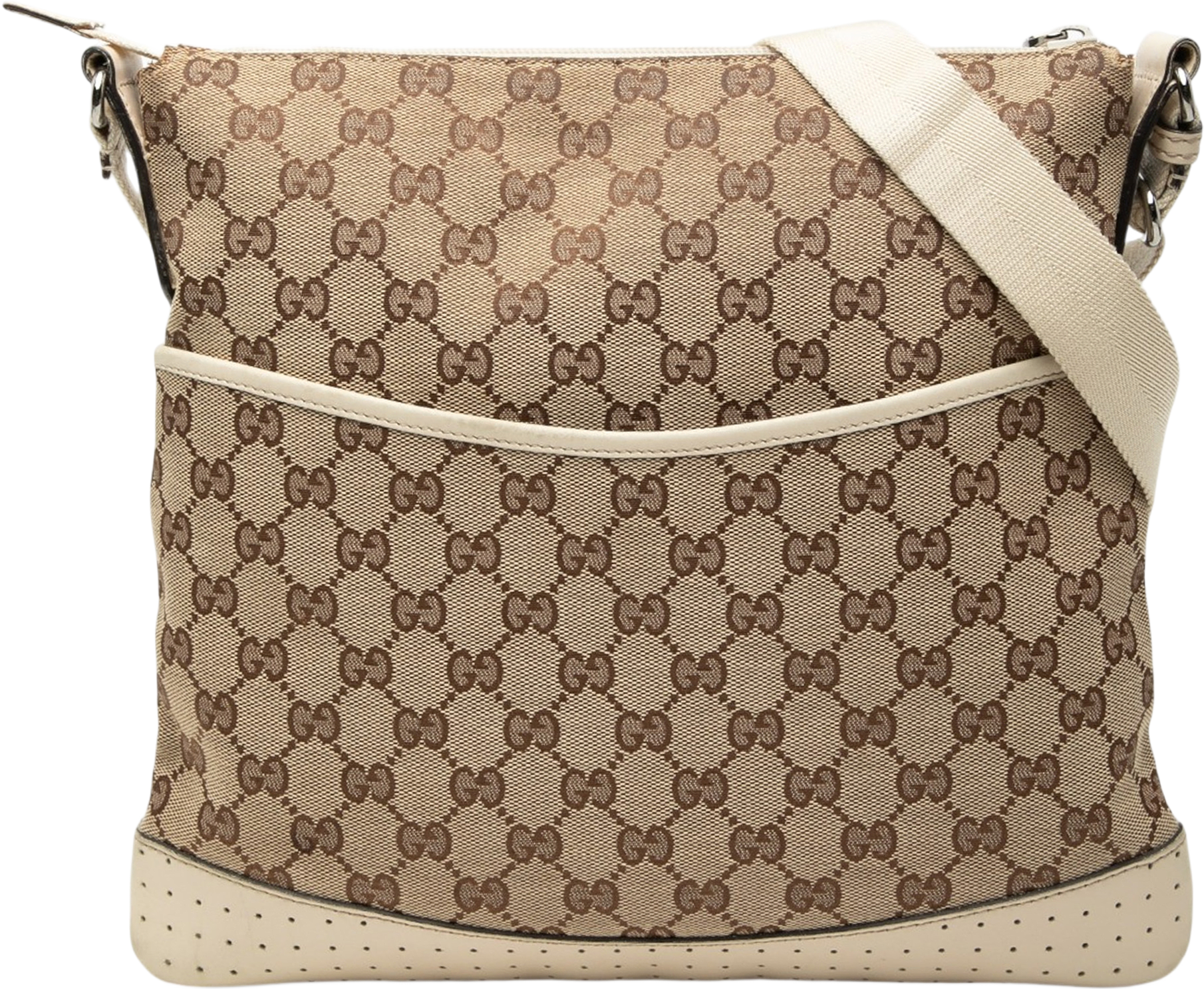 Gucci Gg Canvas Crossbody, från Luxclusif, i färgen beige.