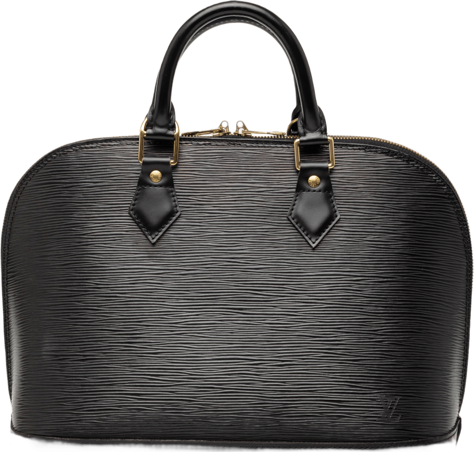 Louis Vuitton Epi Alma Pm, från Luxclusif, i färgen black.
