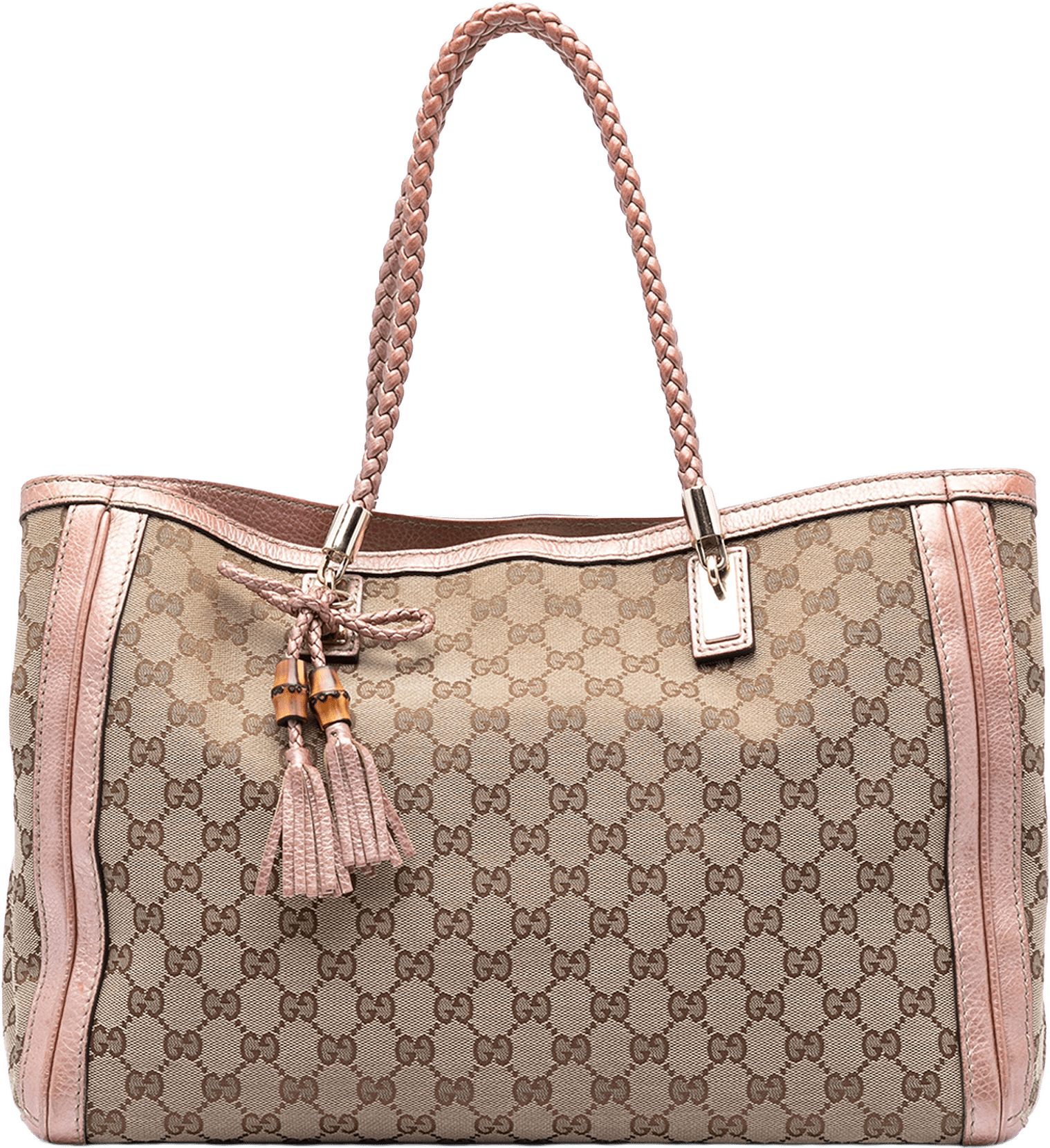 Gucci Medium Gg Canvas Bella Tote, från Luxclusif, i färgen beige.