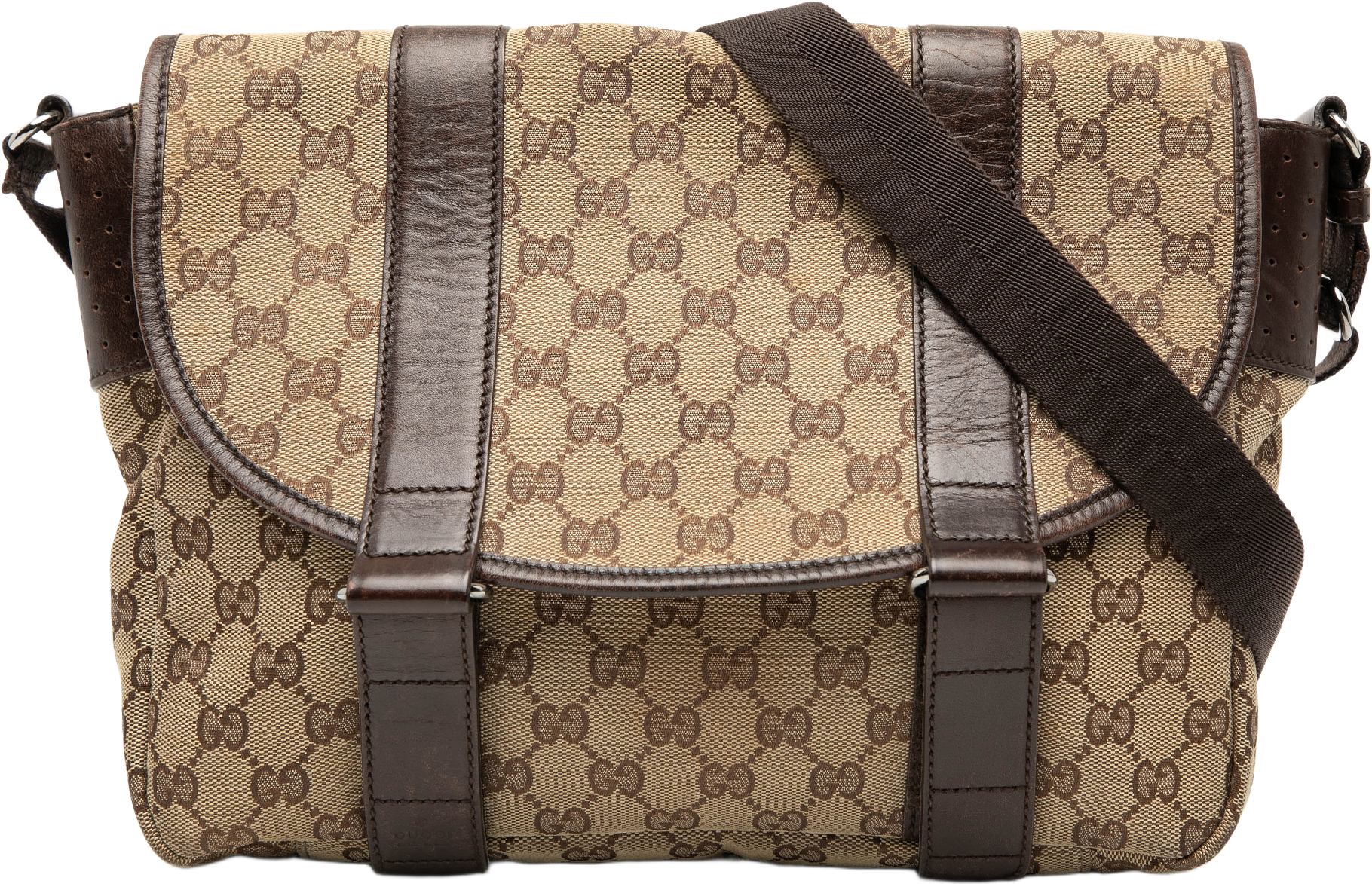 Gucci Gg Canvas Messenger Bag, från Luxclusif, i färgen beige.