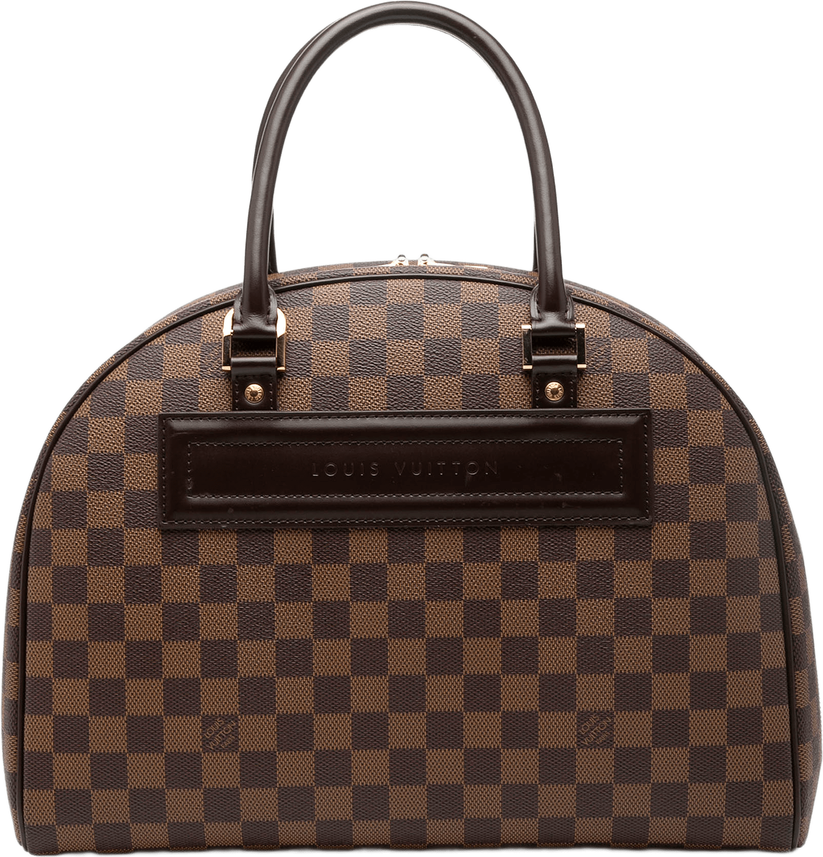 Louis Vuitton Damier Ebene Nolita, från Luxclusif, i färgen brown.