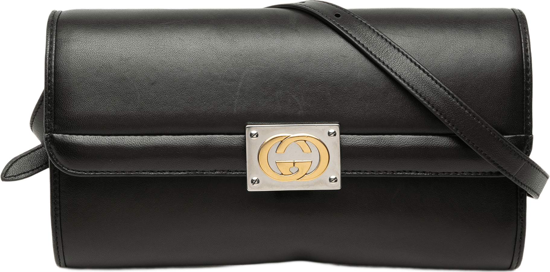 Gucci Calfskin Linea Matisse Interlocking G Crossbody, från Luxclusif, i färgen svart.