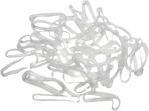 Hårsnodd 50 P Transparanta Gummisnodd, från Complement, i färgen transparent.
