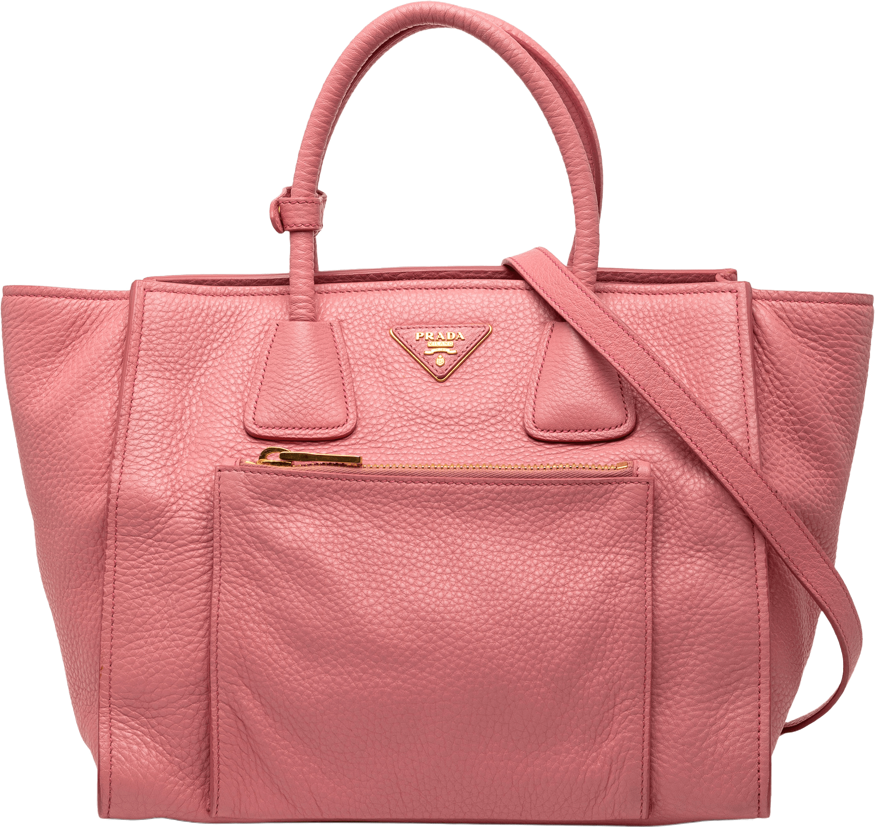 Prada Vitello Daino Shopping Tote, från Luxclusif, i färgen pink.