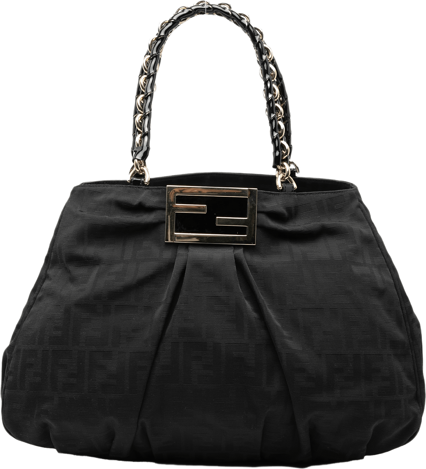 Fendi Large Zucca Canvas Mia Tote, från Luxclusif, i färgen svart.
