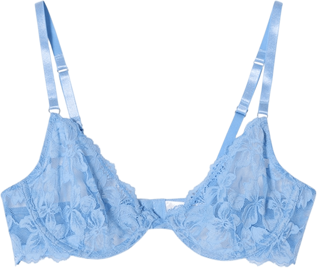 Fab-u-lace Wire Bra, från Frank Dandy, i färgen bluebell.