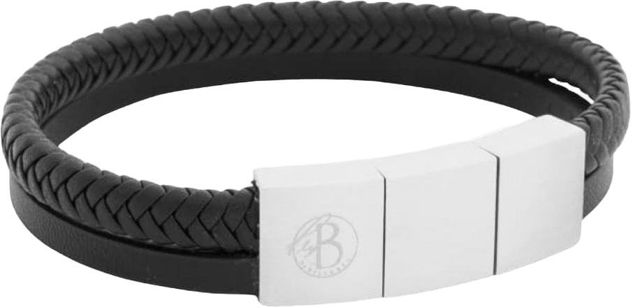 Lambert Leather Bracelet Black, från by BILLGREN, i färgen svart.