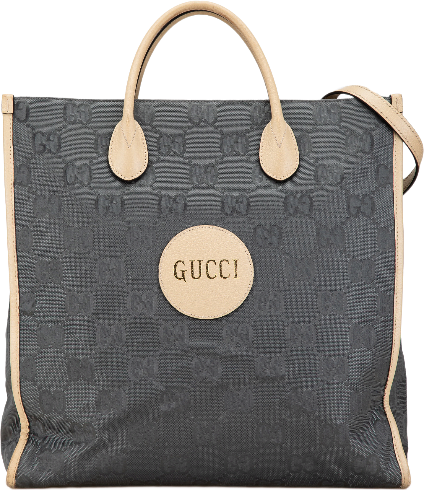 Gucci Medium Gg Nylon Off The Grid Convertible Tote, från Luxclusif, i färgen grå.