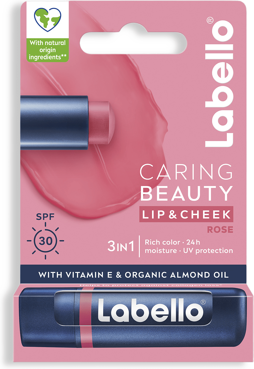 Läppbalsam Caring Beauty Rose-Nude 4,8 g Labello