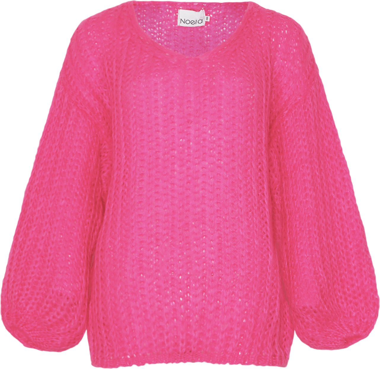 Joseph Knit Sweater - Black, från Noella, i färgen bright pink.