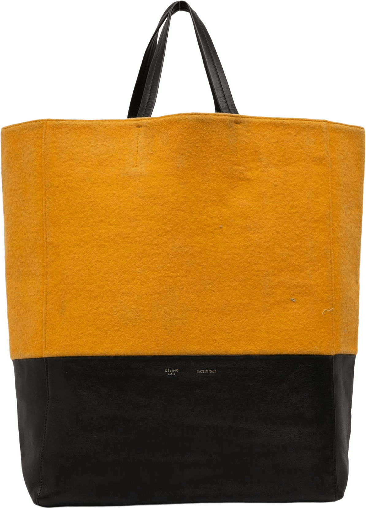 Celine Small Bicolor Suede And Calfskin Vertical Cabas Tote, från Luxclusif, i färgen light orange.
