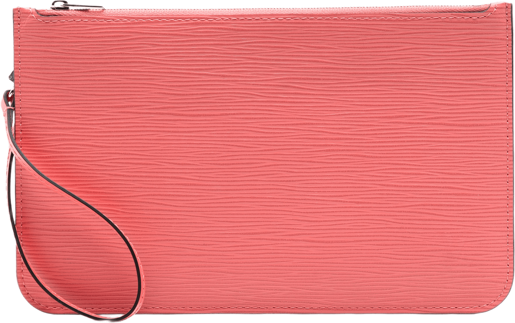 Louis Vuitton Epi Neverfull Pouch, från Luxclusif, i färgen blush.