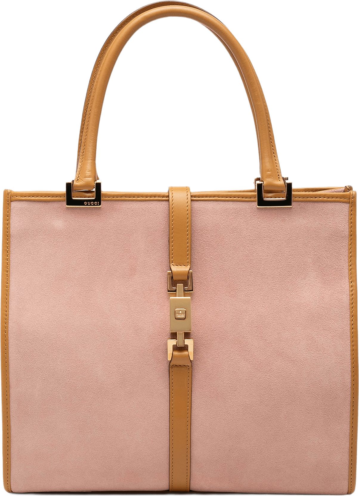 Gucci Suede Jackie Handbag, från Luxclusif, i färgen light pink.