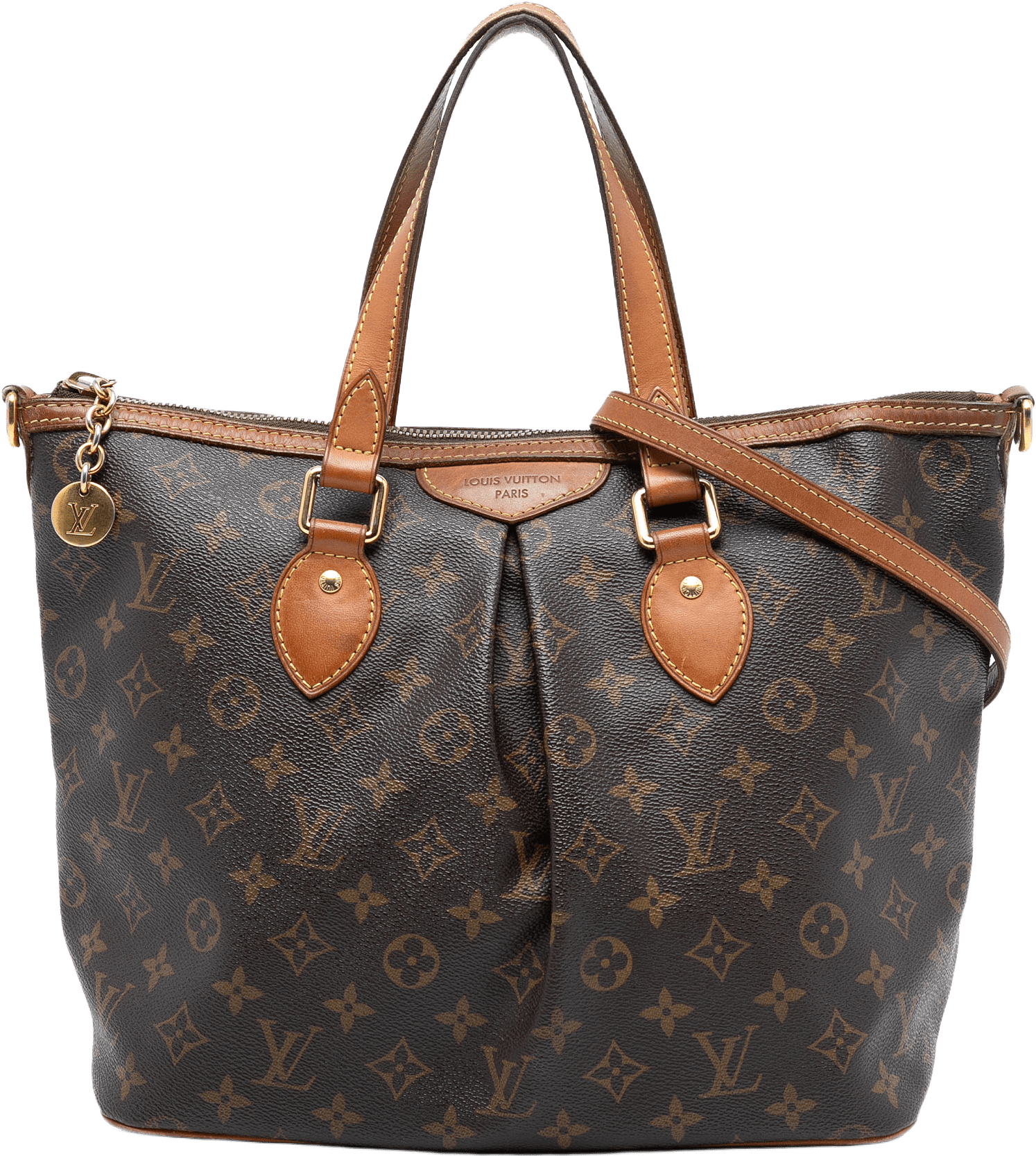 Louis Vuitton Monogram Palermo Pm, från Luxclusif, i färgen brown.