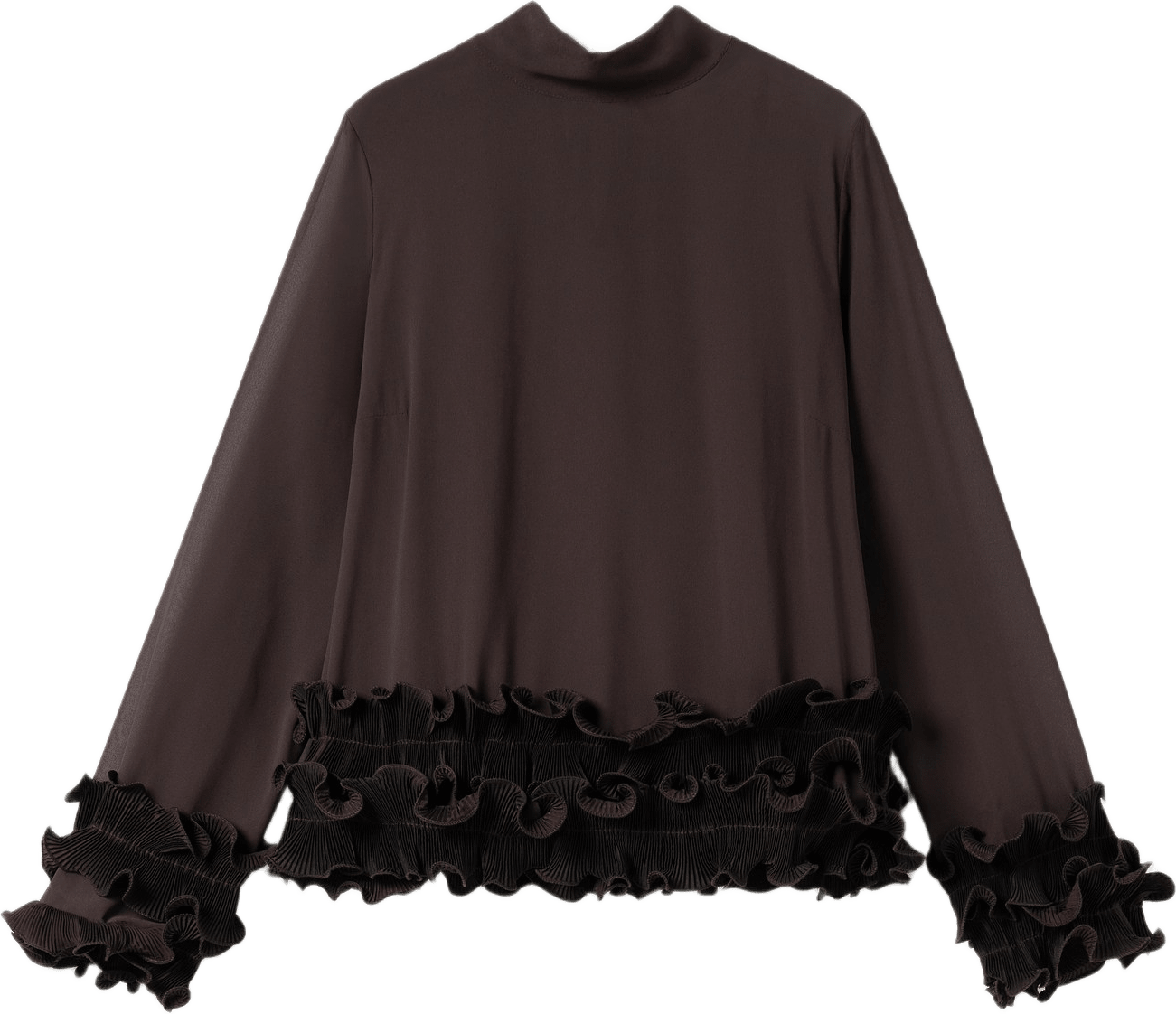 N-latanietta Blouse - Chocolate, från Noella, i färgen chocolate.