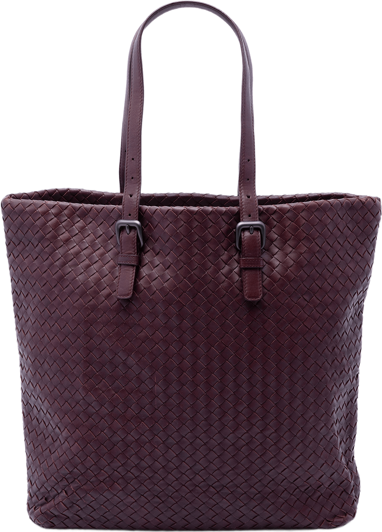 Bottega Veneta Nappa Intrecciato Belt Strap Tote, från Luxclusif, i färgen violet.