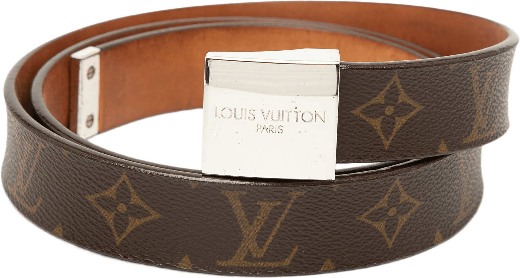 Louis Vuitton Monogram Ceinture Belt, från Luxclusif, i färgen brown.