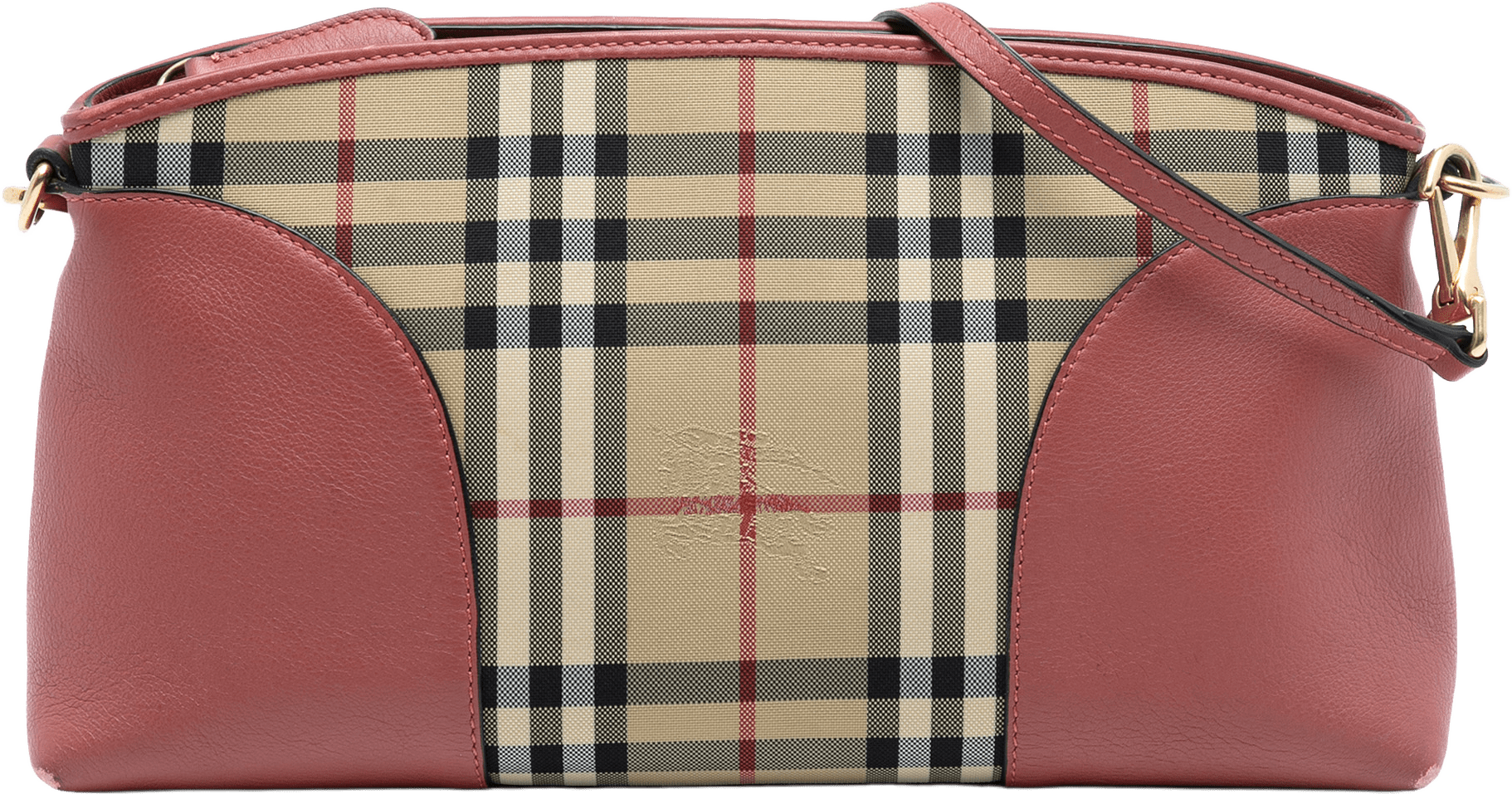 Burberry Small Horseferry Check Coated Canvas Chichester Crossbody, från Luxclusif, i färgen beige.