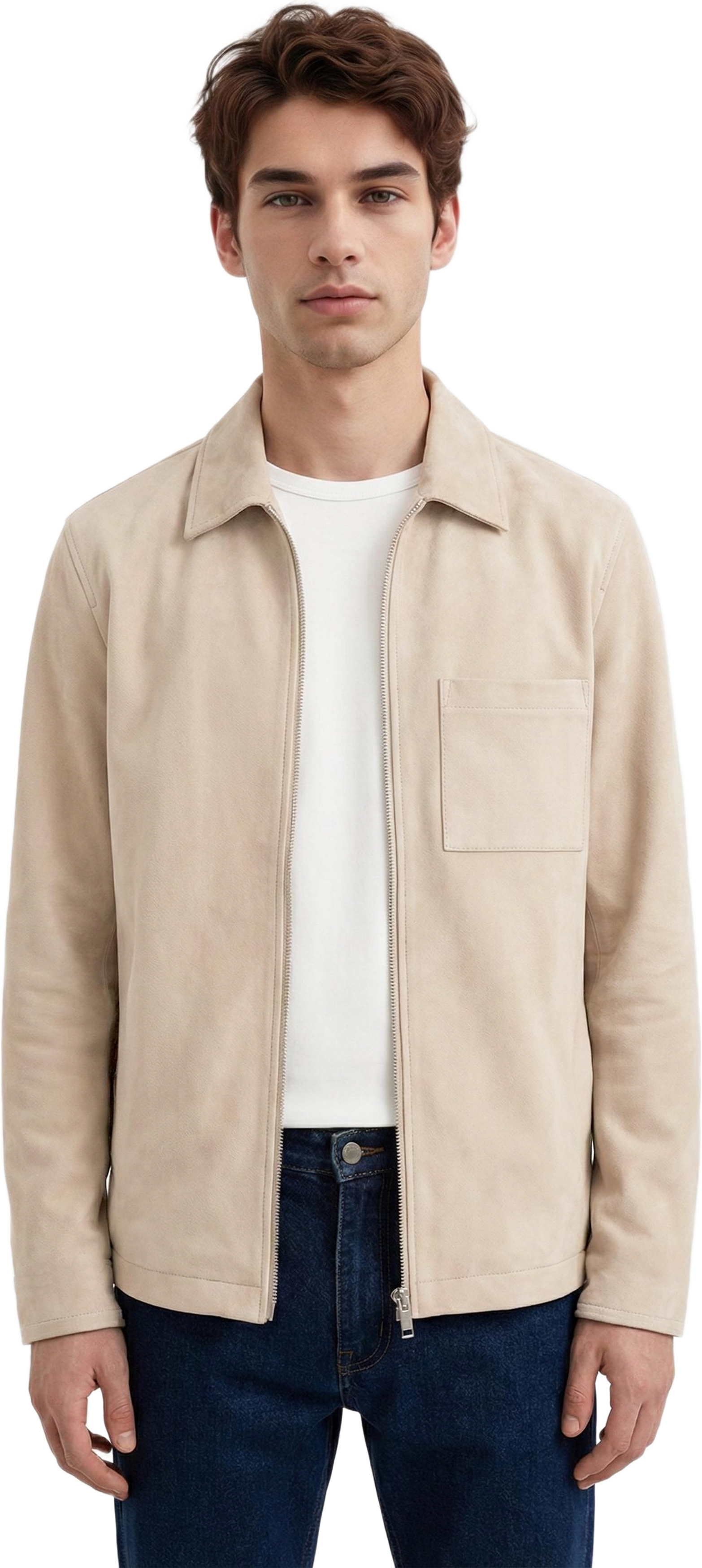 Neo Vegan Suede Overshirt 2.0, från Ciszere, i färgen beige.