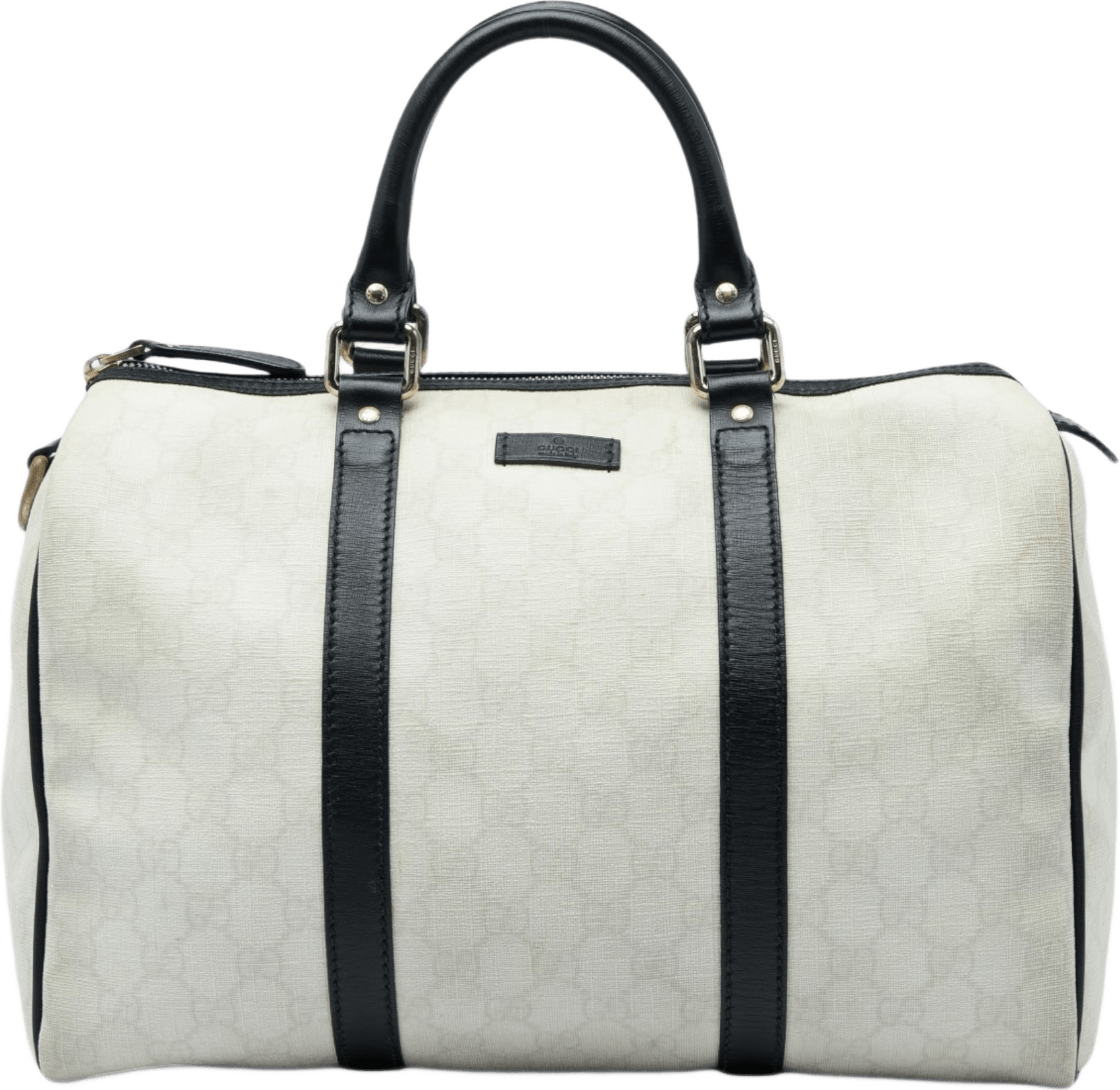 Gucci Medium Gg Supreme Joy Boston Bag, från Luxclusif, i färgen vit.