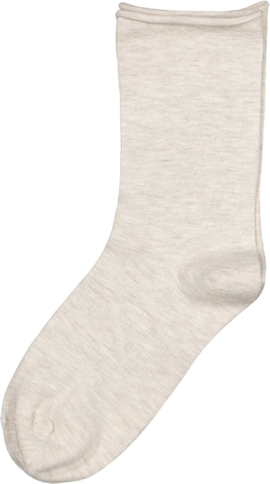 Bambustrumpor med rullad kant, från Å WOMAN, i färgen mauve melange.