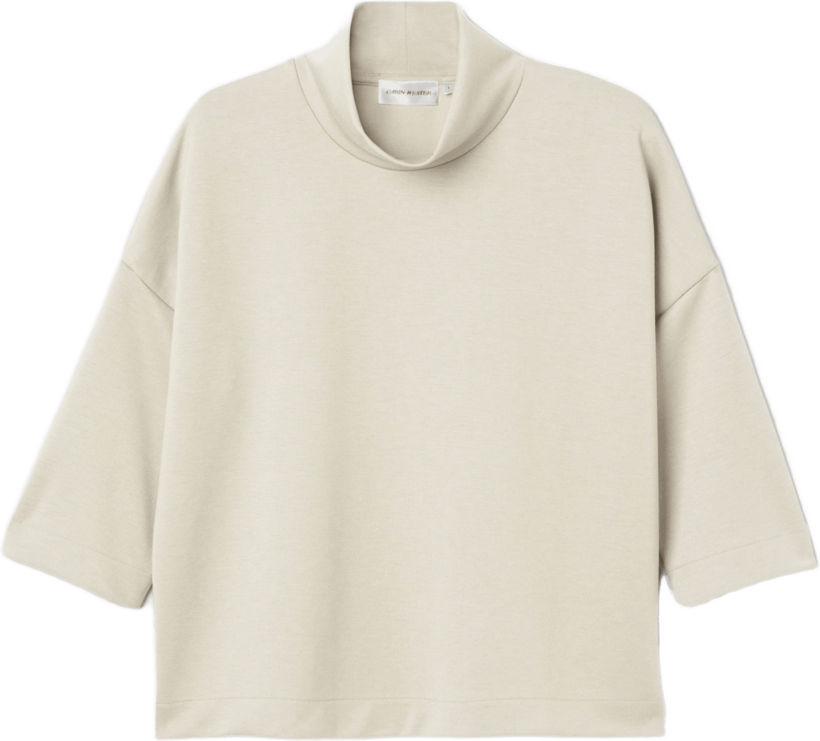 Tröja med ståkrage CYKLINA, från Carin Wester, i färgen Moonbeam.