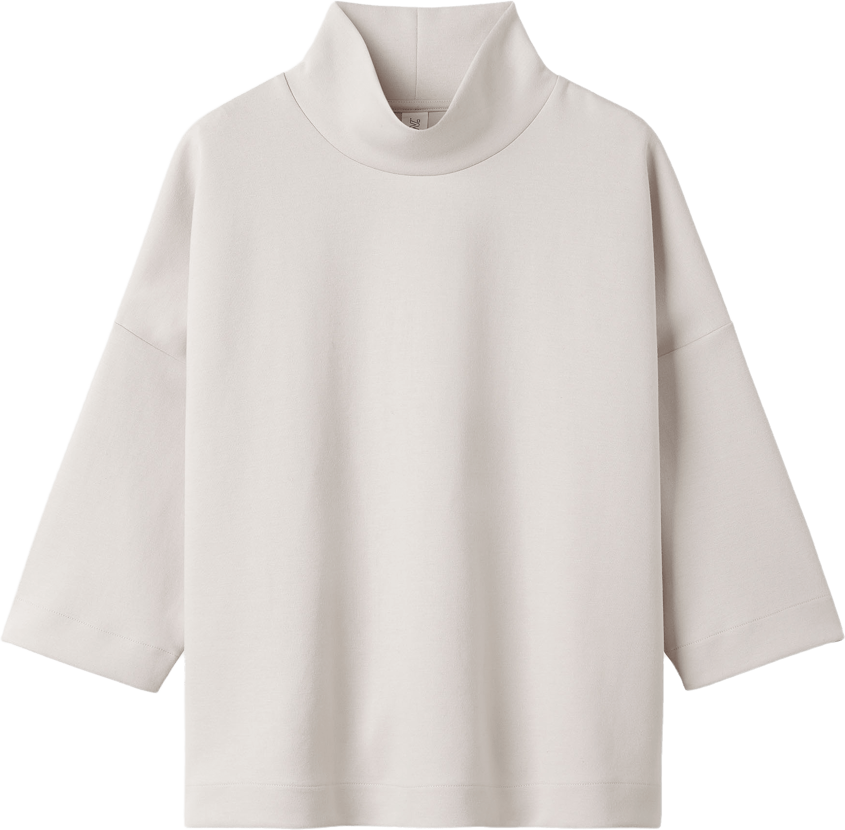 Tröja med ståkrage CYKLINA, från Carin Wester, i färgen Pumice Stone.