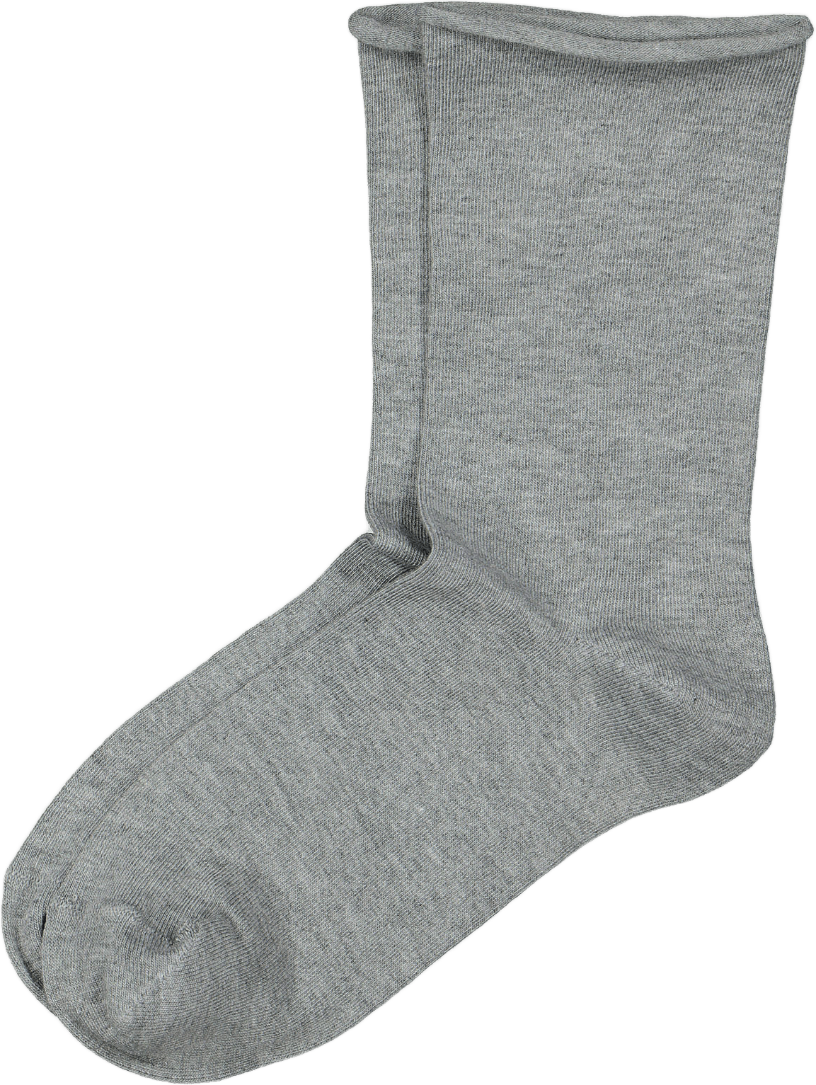 Bambustrumpor med rullad kant, från Å WOMAN, i färgen Grey Melange.