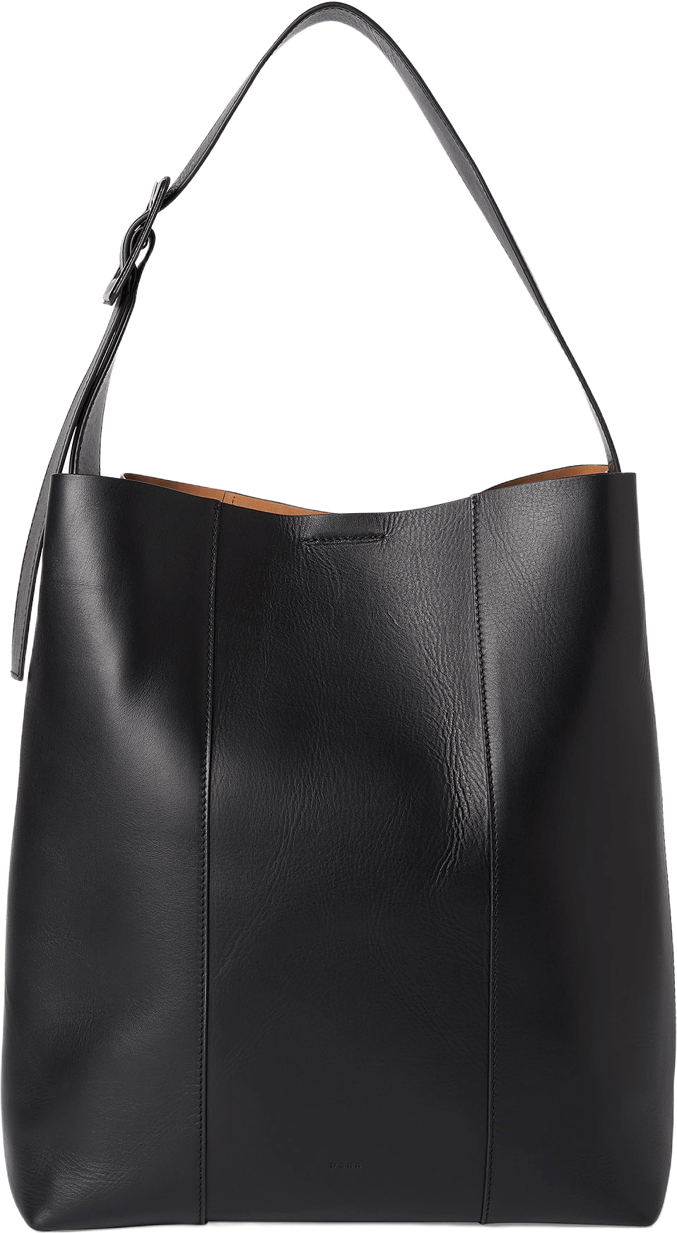 Shopperväska i skinn IRIS, från Wera, i färgen Black.