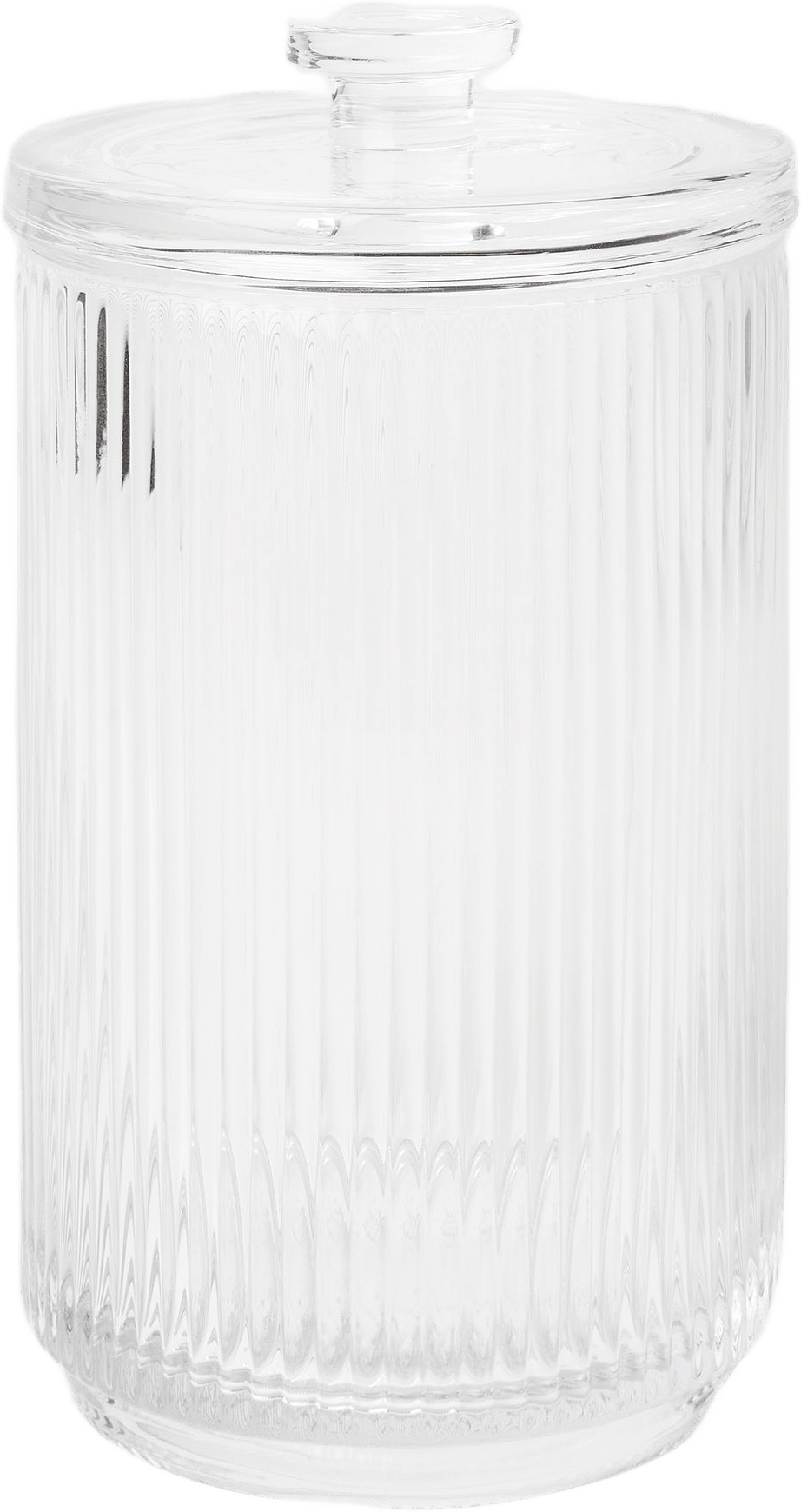 Glasburk med lock 15 cm, från Åhléns Home.