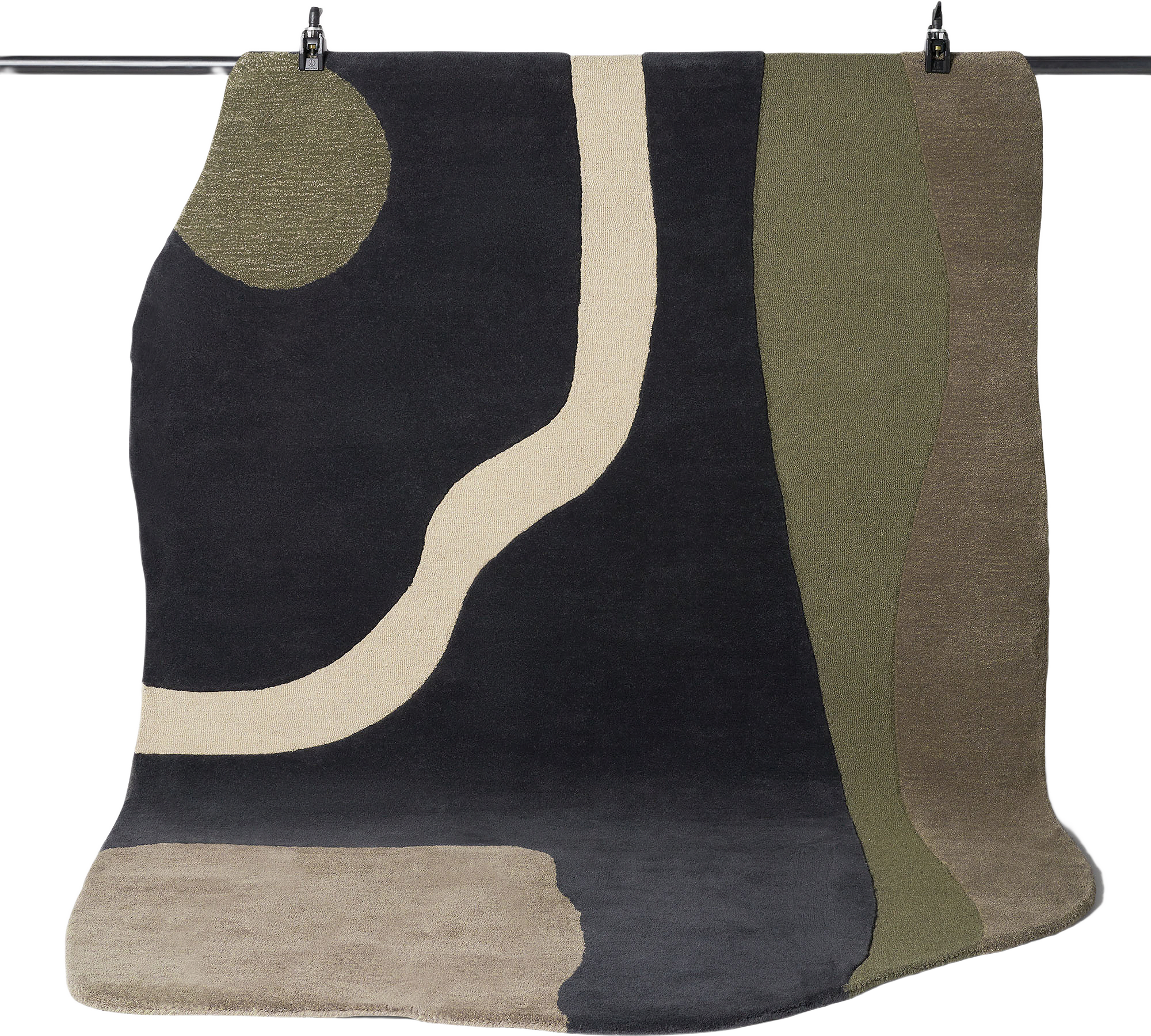 Asymmetrisk ullmatta SIRA 170x230 cm, från Åhléns Home, i färgen Multi.