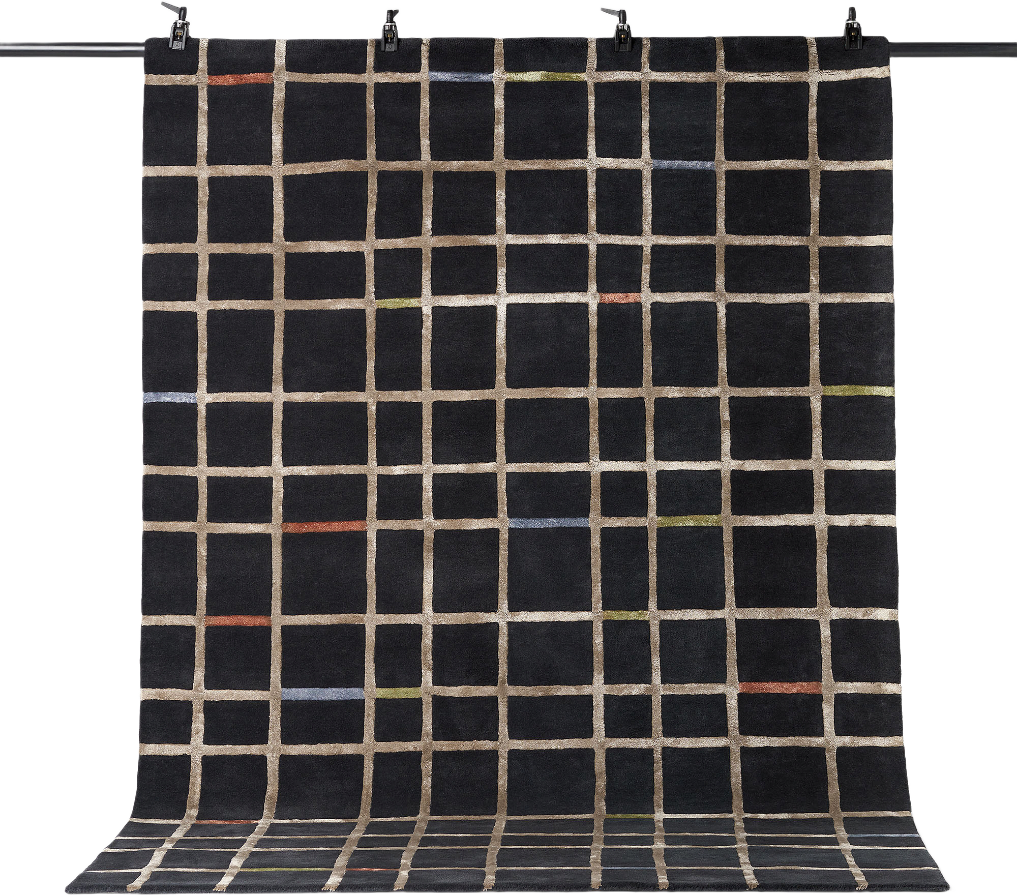 Handtuftad matta i ullmix BILLIE 200x300 cm, från Åhléns Home, i färgen Dark Grey.