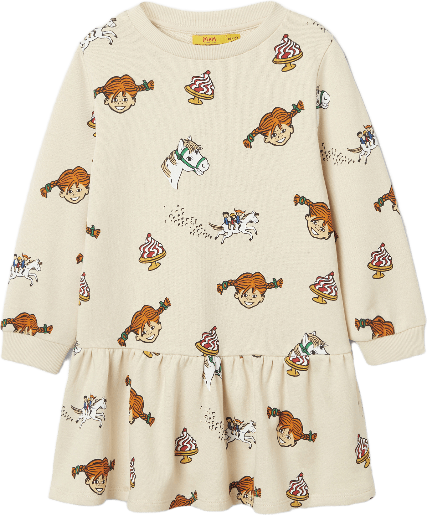 Pippi-klänning i ekologisk bomull PYSSLA