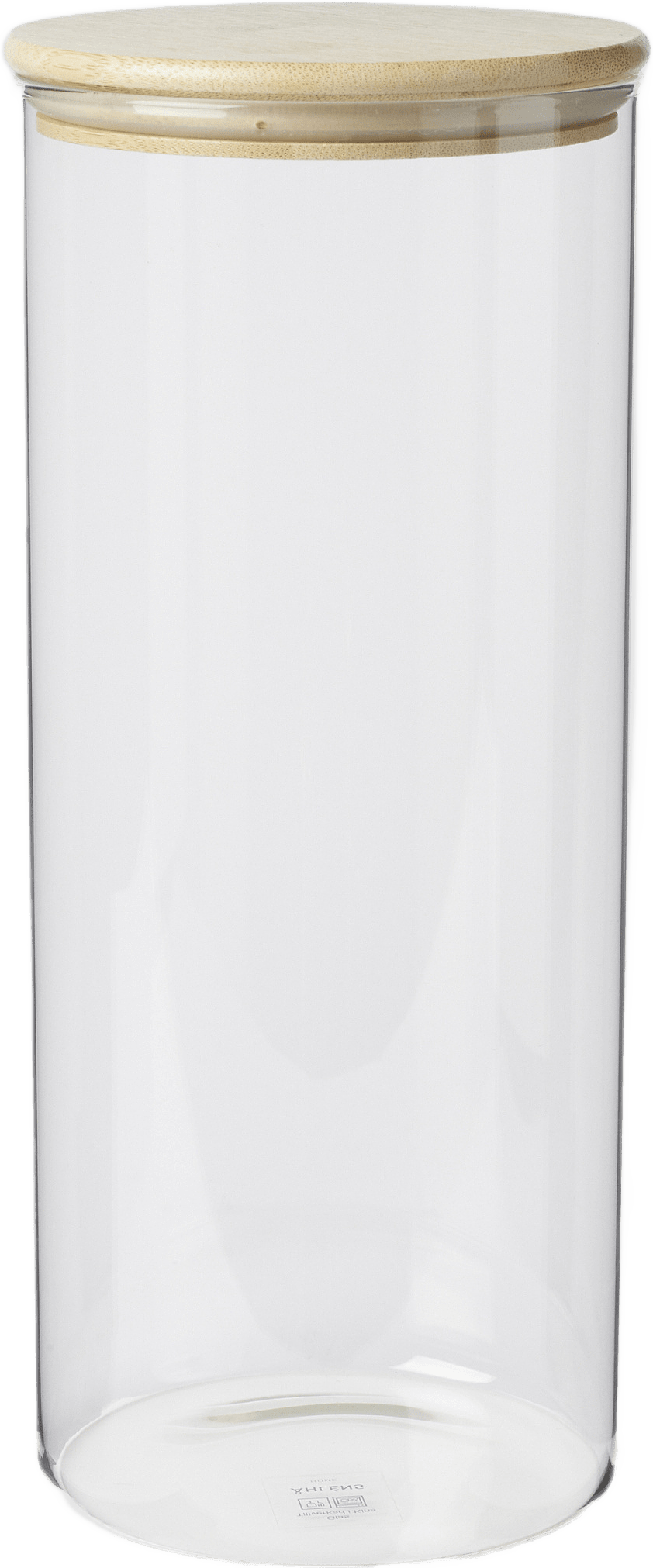 Glasburk med trälock, från Åhléns Home, i färgen Clear.
