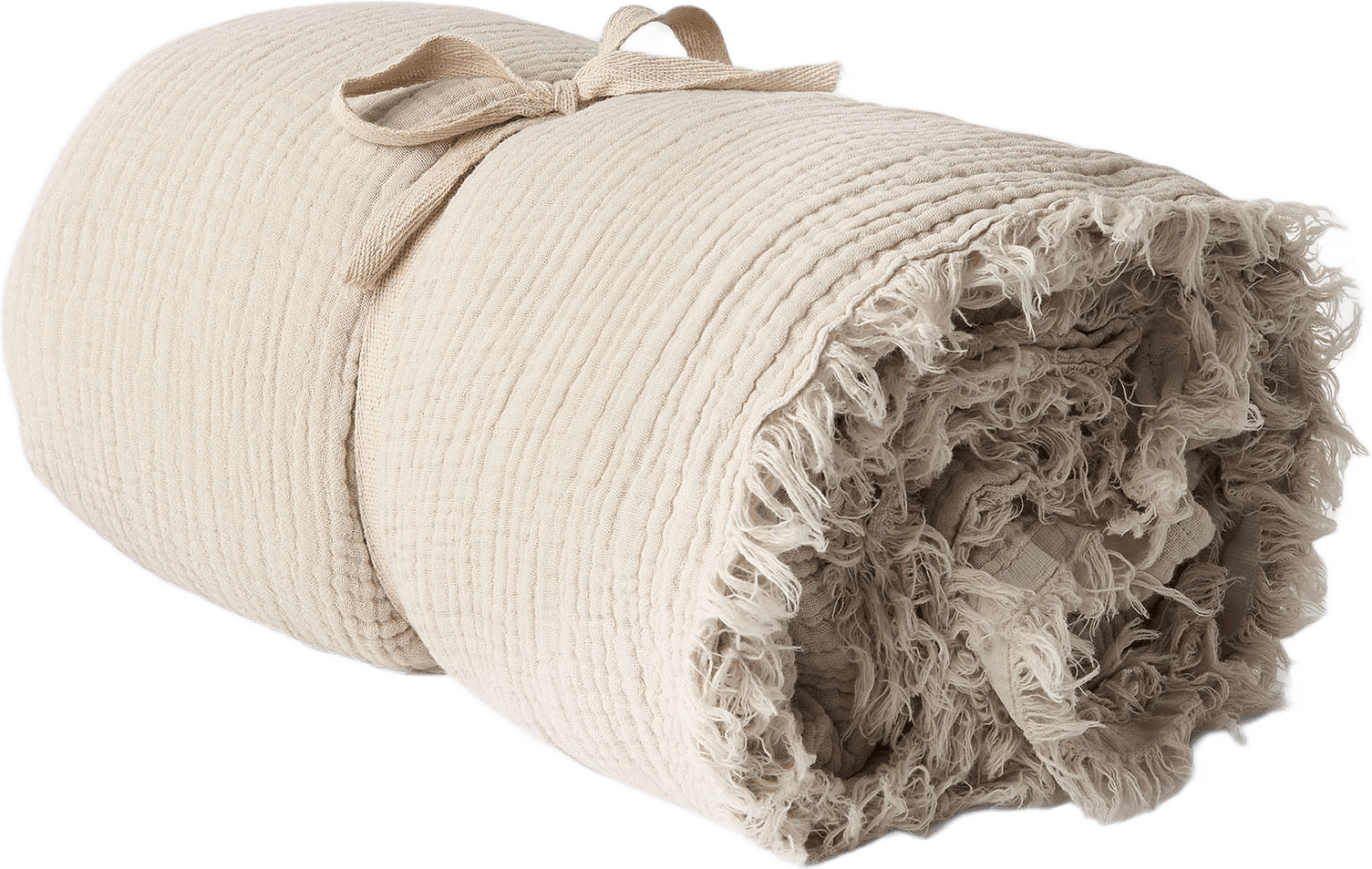 Överkast MUSLIN 180x240 cm, från Åhléns Home, i färgen Beige.