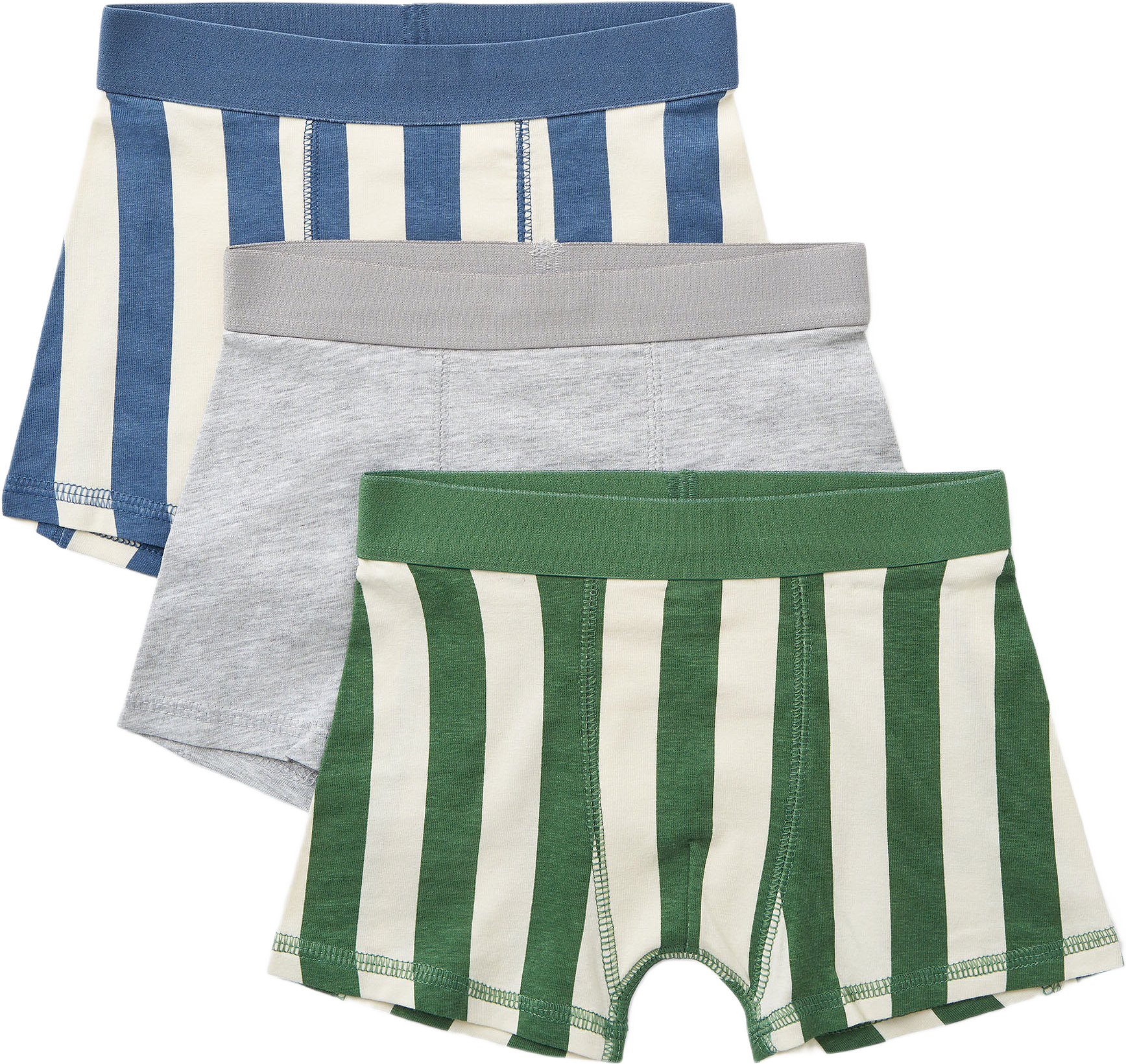 Boxershorts med tryck TEDDY, 3-pack, från Å KIDS, i färgen Green Stripe.
