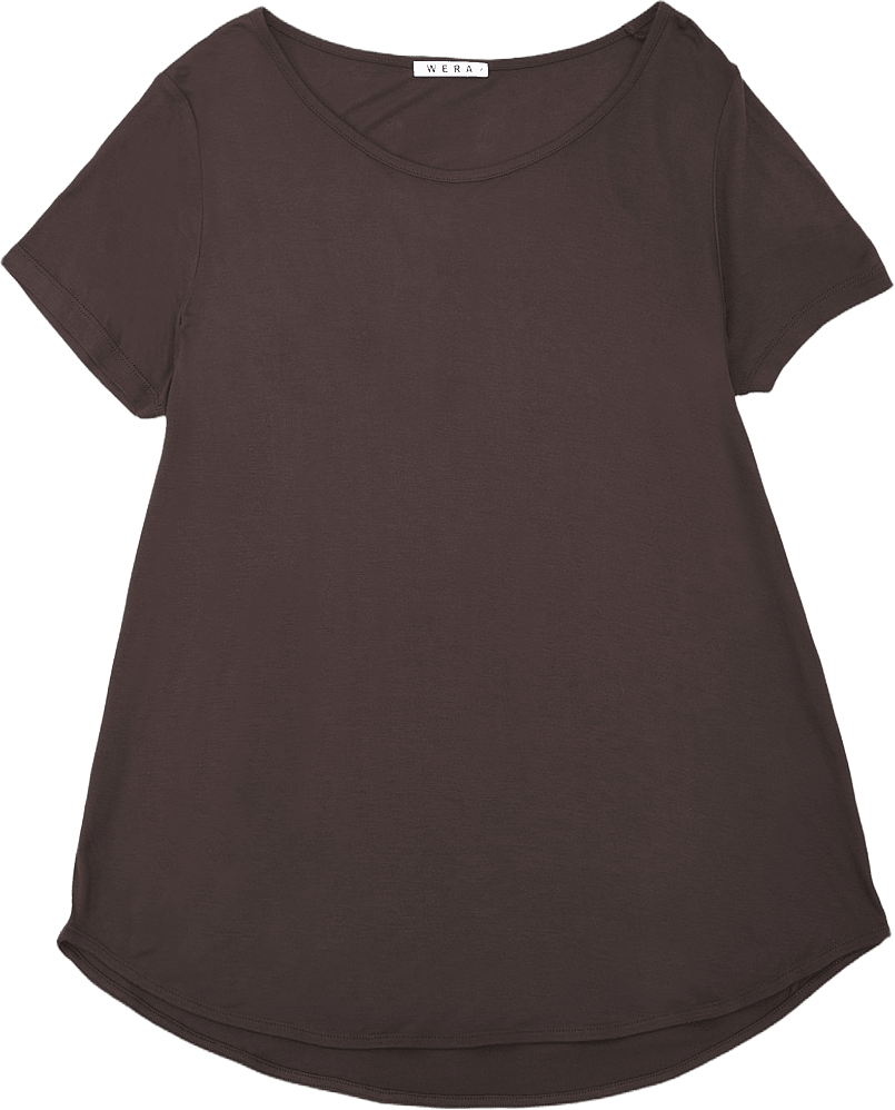 T-shirt med båtringning FREDRIKA, från Wera, i färgen Dk Brown.