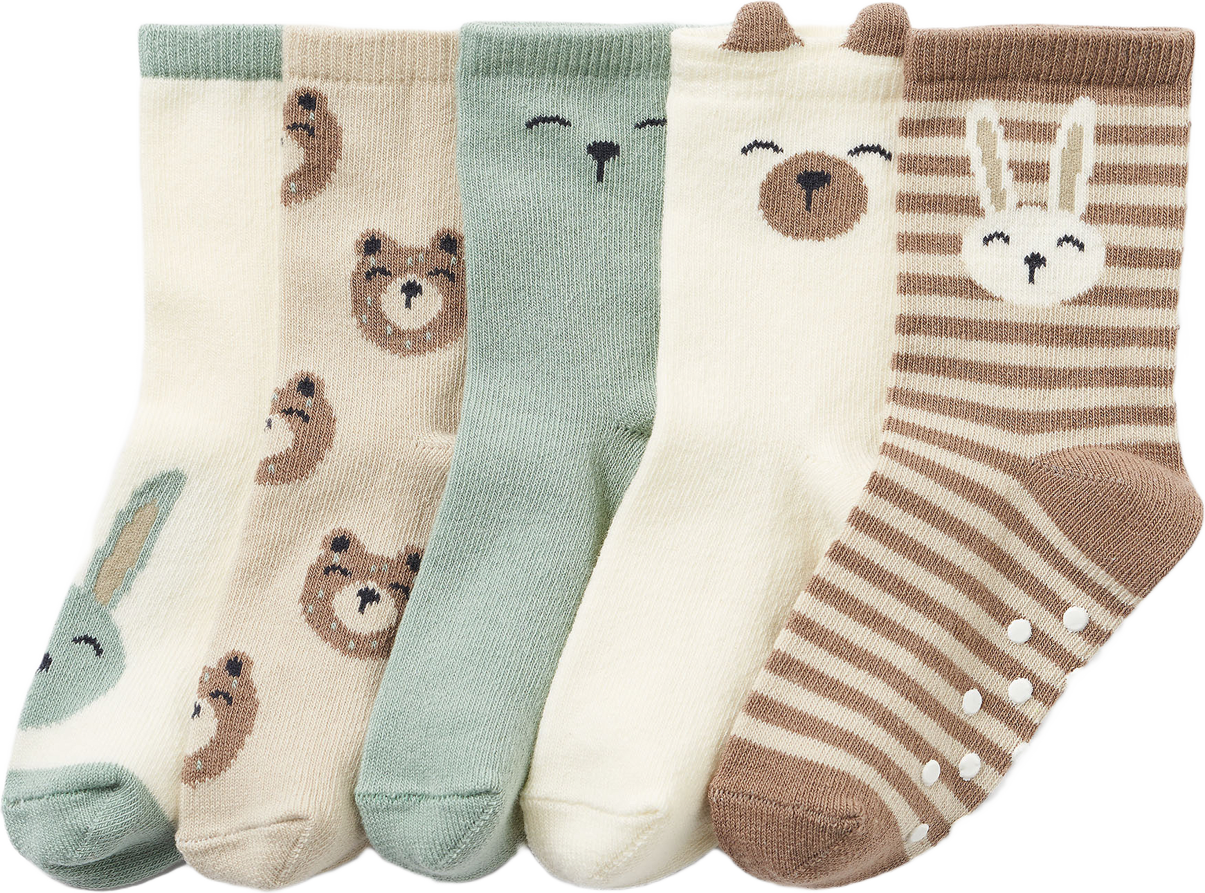 Strumpor med halkskydd, 5-pack