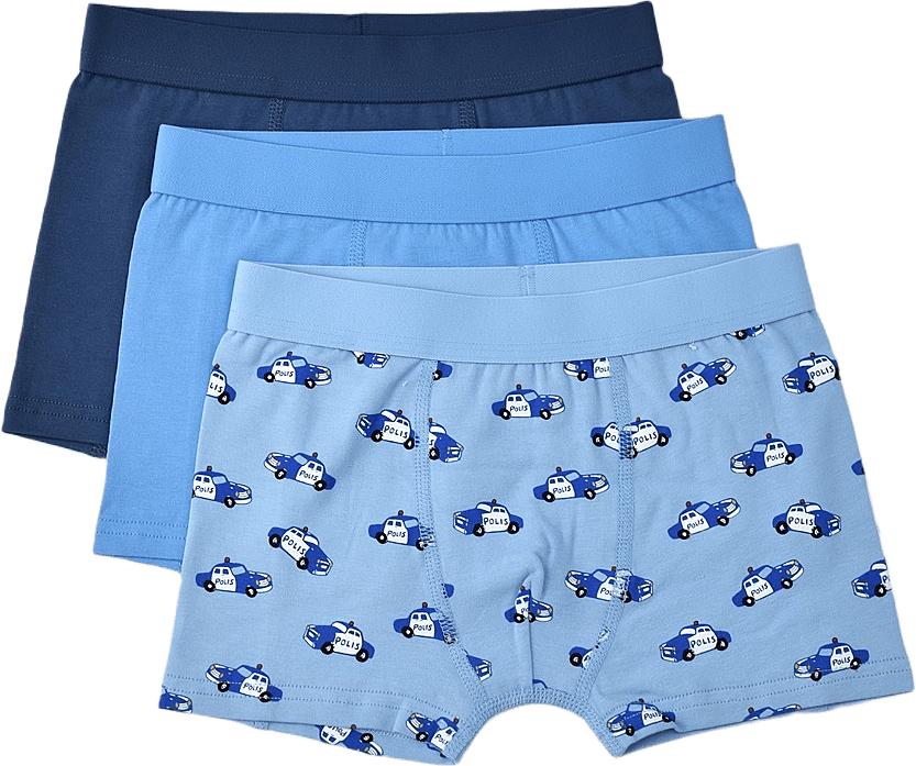 Boxershorts med tryck TEDDY, 3-pack, från Åhléns, i färgen Blue.