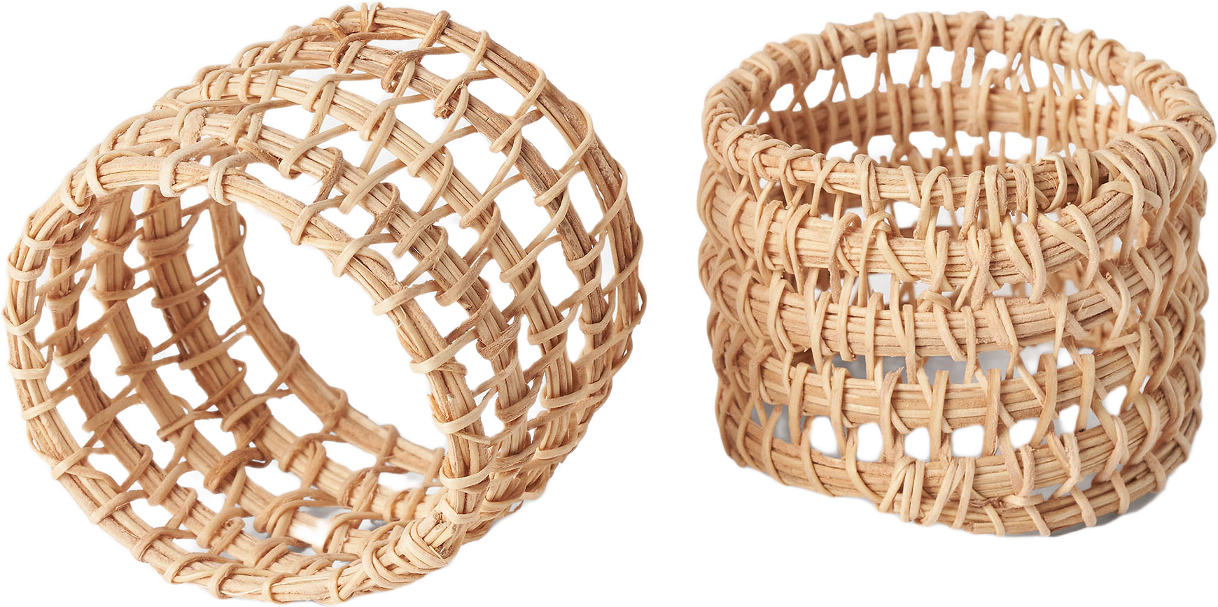 Servettring i palmfiber PAMMY, 2-pack, från Åhléns Home, i färgen Natur.