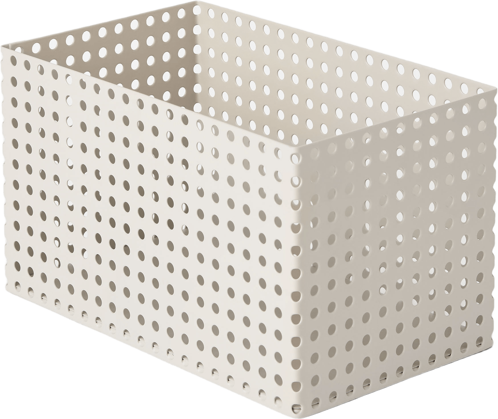 Förvaringsbox i plåt 20x12 cm, från Åhléns Home, i färgen Beige.